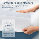 Niagara Cooling Full Mattress Topper - Pillow Top Mattress Cover Quilted Fitted Cooling Topper for Back Pain Deep Pocket Fits 20 Inches (54x75 Inches) Niagara Sleep Solution