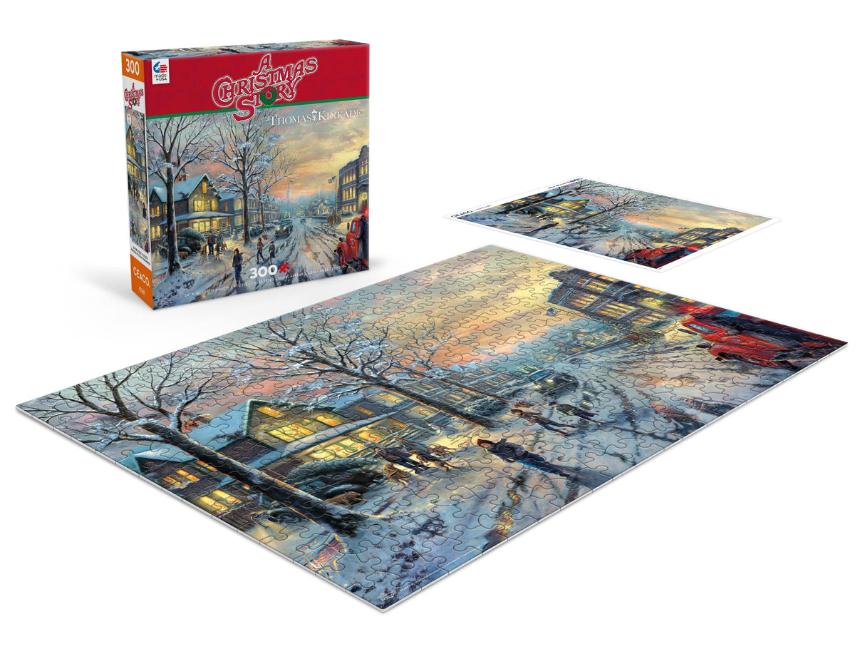 Ceaco - Thomas Kinkade - Holiday Movies - A Christmas Story - 300 Piece Jigsaw Puzzle Ceaco