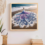 Diamond art Painting Kit, 5D DIY Beach beauty, Special Shape Crystal Artificial Diamond Partial Mosaic Handicraft for Beginners, Wall Decor Art For Bedroom, Office, Living Room, Christmas Gift MVVMTOP