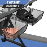 SFIHOME Adjustable Drafting Table & Stool Set, Art Desk with Additional Slide-Out Table Design, Versatile Drawing Table with Storage, for Art, Drafting and Creative Tasks, Black SFIHOME