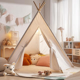 Teepee Tent for Kids, Cotton Kids Tent Indoor, Sleepover Play Tent, Kids Teepee Tent, Party Tents for Kids Indoor for Parties, Teepee Tent for Boys, Atlasonix
