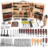 BUTUZE Leather Working Kit, Boxed Leather Tooling Kit, Leather Crafting Tool Kit, Cutting, Punching, Carving, Heavy Duty Leather Sewing Kit Professional Leather Working Tools and Supplies BUTUZE