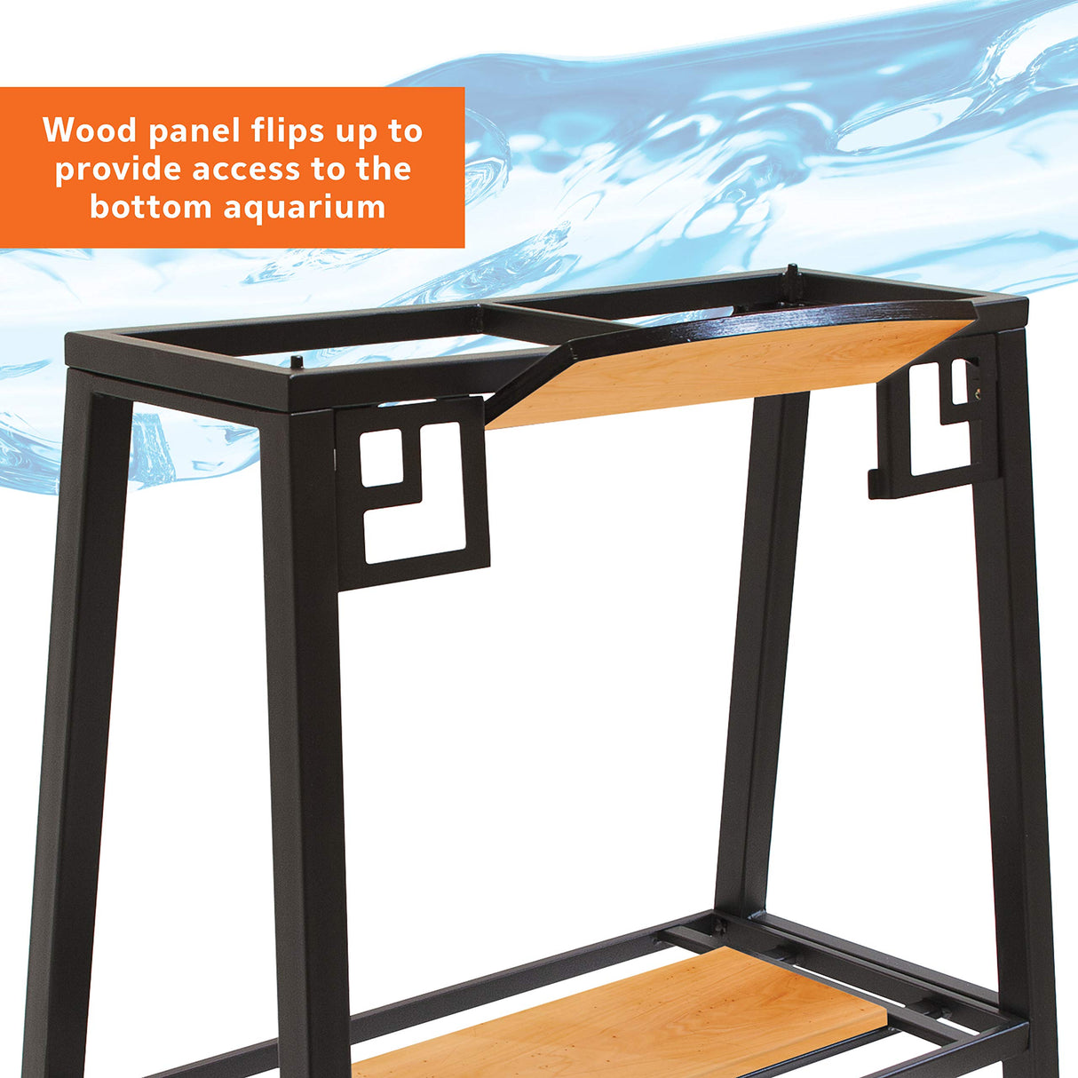 Aqueon Metal 20 Gallon Long/29 Gallon High Fish Tank Aquarium Stand, 30" L x 12" W x 28.25" H Aqueon