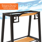 Aqueon Metal 20 Gallon Long/29 Gallon High Fish Tank Aquarium Stand, 30" L x 12" W x 28.25" H Aqueon