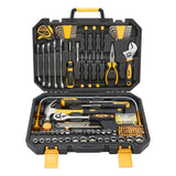 KOOPOOL 159 Piece Hand Tools Set, Tool Box for Car, General Household Hand Kit, Basic Tool Kit for Home Auto Repair, Plastic Toolbox Storage Case KOOPOOL