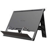 Readaeer Portable Book Stand Free Angle Adjustable Book Holder for Thick Textbook Collapsible Lightweight Book Rest (Black) Reodoeer