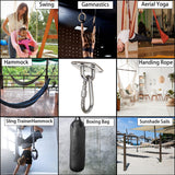 ABuff 1100 lb Heavy Duty Hammock Hanging Kit for Hammock Stands, Yoga & Brazilian Hammocks Hooks, 2-Pack Swing Chair Hammocks Ceiling Fan Sandbag Hook Load-Bearing Hook Shade Net Diamond Fixing Hook ABuff