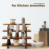 Tidita Acacia Wood Cupcake Display Stand - 4 Tiered Riser for Vendors Organizer - Wooden Cupcake Cookie Stands for Dessert Decorative Tables - Appetizer Serving Shelves Farmhouse at Party Wedding Tidita