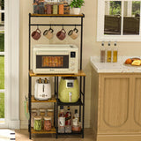 Honkazita Kitchen Bakers Rack 23.6 Inch Length With 6 Tiers Zoned Storage Design Coffee Bar Station Microwave Stand Kitchen Rack Honkazita