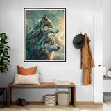 SKRYUIE Paint by Numbers Kit for Adults Beginner Wolf, Acrylic Animals Oil Painting by Numbers Kits with PaintBrushes Paintwork Art Crafts Canvas for Home Decor 16x20 inch c7 SKRYUIE