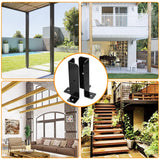 Deck Post Anchor, 4 Pcs Adjustable Post Base Brackets, Heavy Duty Wood Fence Pergola Post Brackets, Reversible Half Column Post Anchor Base Brackets Fit 1.5x1.5,2x2,2x4,4x4 Post, Deck Mailbox(Model B) Xingwenhao