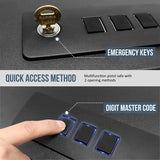 Gun Safe for Handgun with Quick Access Auto Open, Silent Mode, Full Foam Lining, Pistol Safe with Removable Shelf for Nightstand Home Bedside Car Office Use up to 4 Pistols Hosturn