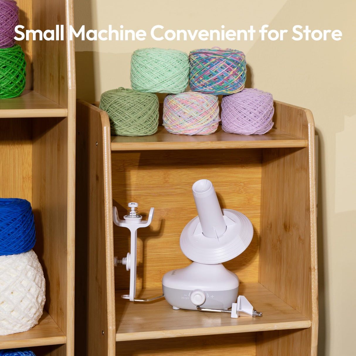 Etcokei Yarn Winder, Electric Yarn Ball Winder for Crocheting, Compact Yarn Cake Winder with Strong Tension Stepless Speed, Automatic Yarn Spinner Wool Winder, Ideal Helper for Knitting Lovers(White) Etcokei