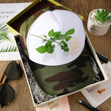 3 Pieces Sublimation Trucker Hat Sublimation Blank Mesh Hat Adjustable Sublimation Blank Polyester Mesh Cap (Black and White, Grey and White, Camouflage Color) Geyoga