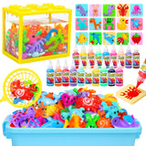 Magic Water Elf Toy Kit, Aqua Fairy Water Gel Kit for Kids with 20 Magic Gel &16 Shape Molds-DIY Elf Kits Make Your Own Water Pets Arts and Crafts for Kids 4-6 7 8 9 10 Year Old Boy Girl Gifts Basytodio