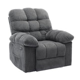 Oversized Swivel Rocker Recliner Chair for Adult, Ergonomic Nursery 360° Swivel Rock Recliner, Extra Wide Manual Recliners,Upholstery Overstuffed Soft Rocking Sofa Chair,Gray SLEKVERSA