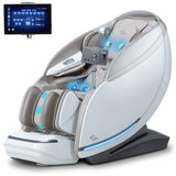 Alfine A688 Heaven Duet Massage Chair-4D & 3D Dual-Mechanism Zero Gravity Recliner with Yoga Stretch and Electric Automatic Footrest Extension-Full Body Relaxation, 20 Modes, AI Voice Control (Beige) Alfine