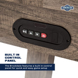 American Legend Brookdale Air-Powered Hockey Table with Rustic Wood Grain Finish, Angled Legs and Turnbuckle Accents Brown, 75.31"L x 38.98"W x 8.5"H American Legend