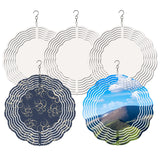 5PCS Sublimation Wind Spinner Blanks 8 Inch Sublimation Blanks Products Stainless Steel Metal Indoor Outdoor Garden Decoration for Heat Press Transfer Sublimation Blank Wind Spinners AiDiYGECO