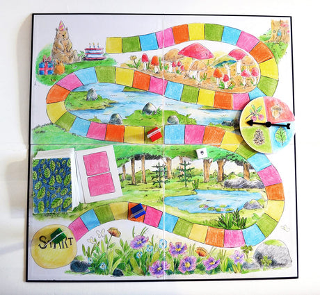 Create Your Own Board Game Set – DIY Kit with Blank Game Board, Game Pieces, Blank Cards, Dice, Spinner, Rulebook, Sand Timer – Build Your Own Game for Family Board Games Apostrophe Games