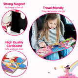 SYNARRY Unicorn Mermaid Princess Magnetic Puzzles for Toddlers 3-5 Girls, 20 Pieces Travel Puzzles for Kids Ages 4-6, Car Airplane Road Trip Activities Toys for 3 4 5 6 Year Old Girls Birthday Gifts SYNARRY