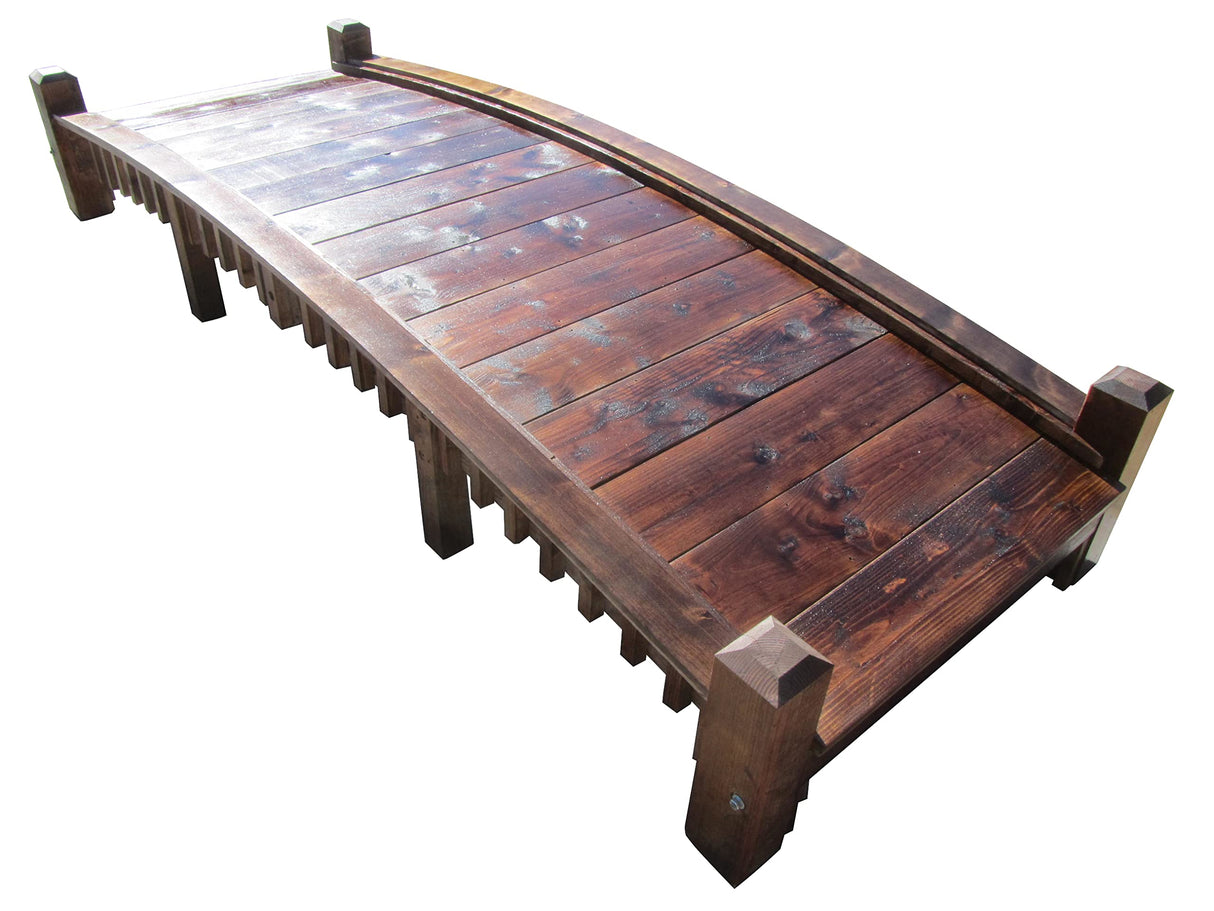 SamsGazebos Commercial Grade Garden Bridge with Low Rails 12 ft SamsGazebos