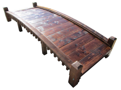 SamsGazebos Commercial Grade Garden Bridge with Low Rails 12 ft SamsGazebos