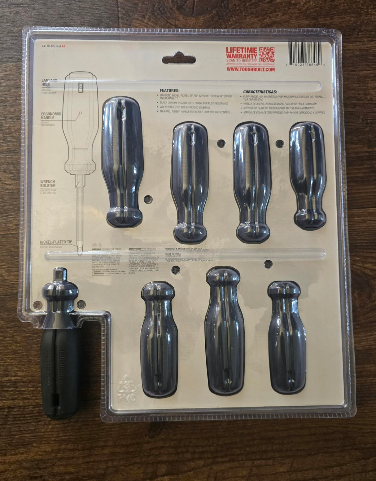 ToughBuilt 8 pc. Pro Screwdriver Set - TB-H5S8-A ToughBuilt