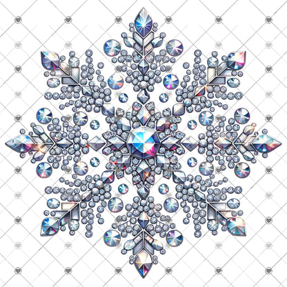 Snowflake Sublimation Transfer, Crystal Snowflakes Printed Transfer, Snowflake Sublimation Design, Winter, Printed Christmas Transfer (Adult x1-8.5+")