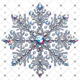 Snowflake Sublimation Transfer, Crystal Snowflakes Printed Transfer, Snowflake Sublimation Design, Winter, Printed Christmas Transfer (Adult x1-8.5+") WoodArtSupply