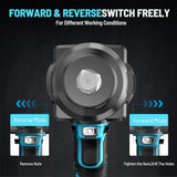 GEVEELIFE 1200N.m (900Ft-lbs) Brushless Impact Wrench, 1/2" Cordless Impact Driver with 2x 4.0Ah Battery, Fast Charger & 5 Sockets, High Torque, Electric Impact Gun for Car/Truck/RV/Mower GEVEELIFE