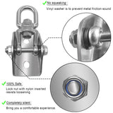 Gelury Hammock Hanging Kit with Swing Chain, 1000lbs Capacity Hanging Hooks Heavy Duty 360° Swivel for Yoga, Chair, Tree, Indoor & Outdoor Gym Gelury