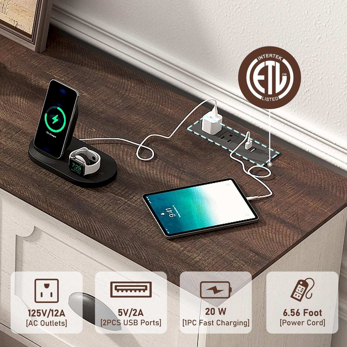 chartustriable 55" Farmhouse 7 Drawers Dresser Chests for Bedroom w/Deep Big Drawers, Tall Wide Wood Country Rustic Chest of Drawers, Storage Dressers for Bedroom, Living Room,Antique White chartustriable