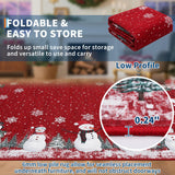 9x12 Washable Area Rug for Holiday Non Sliip Christmas Bedroom Rugs Xmas Decoration Large Dining Room Throw Carpet Low Pile Stain Resistant Snowflakes Christmas Area Rugs for Nursery Home Office, Red GarveeHome
