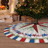 Patriotics 4th of July Tree Skirt Skirt Memorial Day Stars and Stripes Christmas Tree Skirts Veterans Day Xmas Tree Mat Christmas Tree Ornaments Decoration 30" XYSKINO