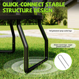 YUMPIE 8FT 10FT 12FT 14FT 16FT Outdoor Trampoline with Enclosure Net and Ladder, Recreational Trampolines for Kids and Adults, Quick Connect Frame, ASTM Approval YUMPIE