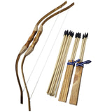 Adventure Awaits - 2-Pack Handmade Wooden Bow and Arrow Set - 20 Wood Arrows and 2 Quivers - for Outdoor Play Adventure Awaits!