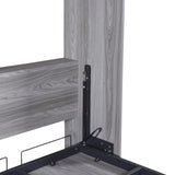 Harper & Bright Designs Twin Size Murphy Bed Cabinet, Murphy Cube Cabinet Bed, Wood Twin Platform Bed Frame with Headboard, can be Folded into a Cabinet - Gray Harper & Bright Designs