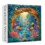 PICKFORU Ocean Puzzles for Adults 1000 Pieces, Quilling Paper Art Fish Sea Puzzle, Paper Cut Art Ocean Plant Jigsaw Puzzles as Home Decor PICKFORU