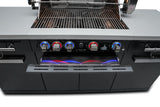 Mont Alpi MA-957 5-Burner 63000 BTU Black Stainless Steel Outdoor Kitchen Bar Gas Island Grill w/Infrared Rear Burner + Rotisserie Kit + Granite Countertop + Storage Cabinets & Full Weather Cover Mont Alpi