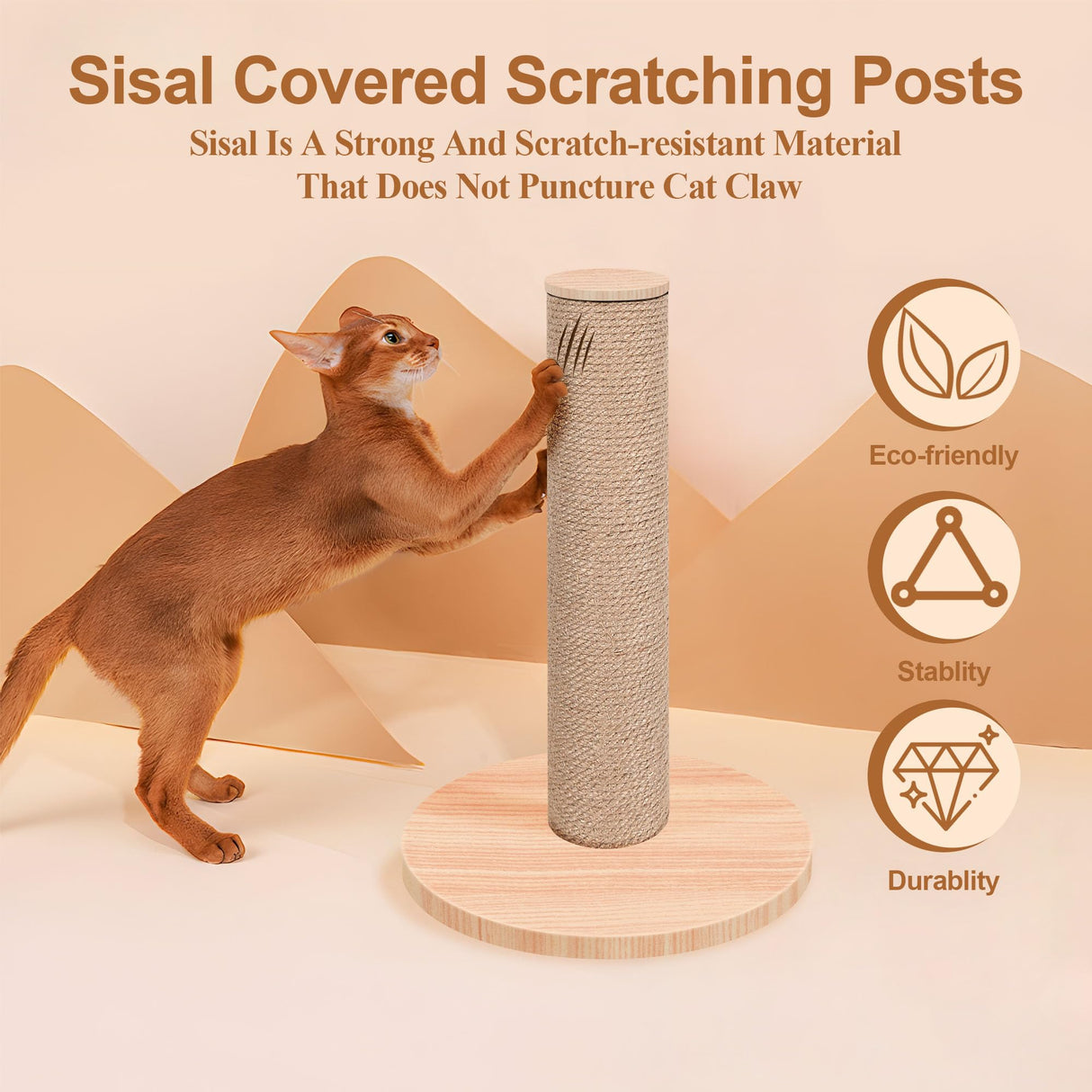 Cat Tree, 74.4 inch Tall Wood Cat Tower with Cat Scratching Post, Cat Cave Condo, Hammock, Cat Tree Tower for Large Cats and Kittens KKHAN