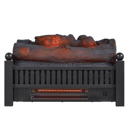 duraflame Electric Log Set 1,000 Sq Ft Heater, Faux Logs Insert with Infrared Flames for Existing Fireplaces, Remote Control Included