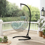 Hammock Stand Only Max 300lbs Hammock Chair Stand Only Heavy Duty Hanging Chair Stand Only 360 Degree Rotation C Stand Frame for Egg Chair Indoor Outdoor Porch Swing, Black YEEFY