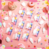 JellyArch 20 Set Ice Cream DIY Painting Kit Ceramic to Paint Your Own Ice Cream Statues Unpainted Plaster Figurines Brushes Acrylic Paints Bags Party Favor for Adults JellyArch