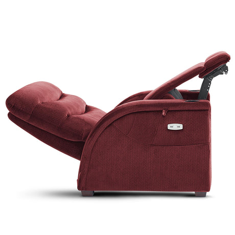 MCombo Power Zero Gravity Recliner Chair with Adjustable Headrest for Living Room, Fabric ZG334 (Burgundy) MCombo