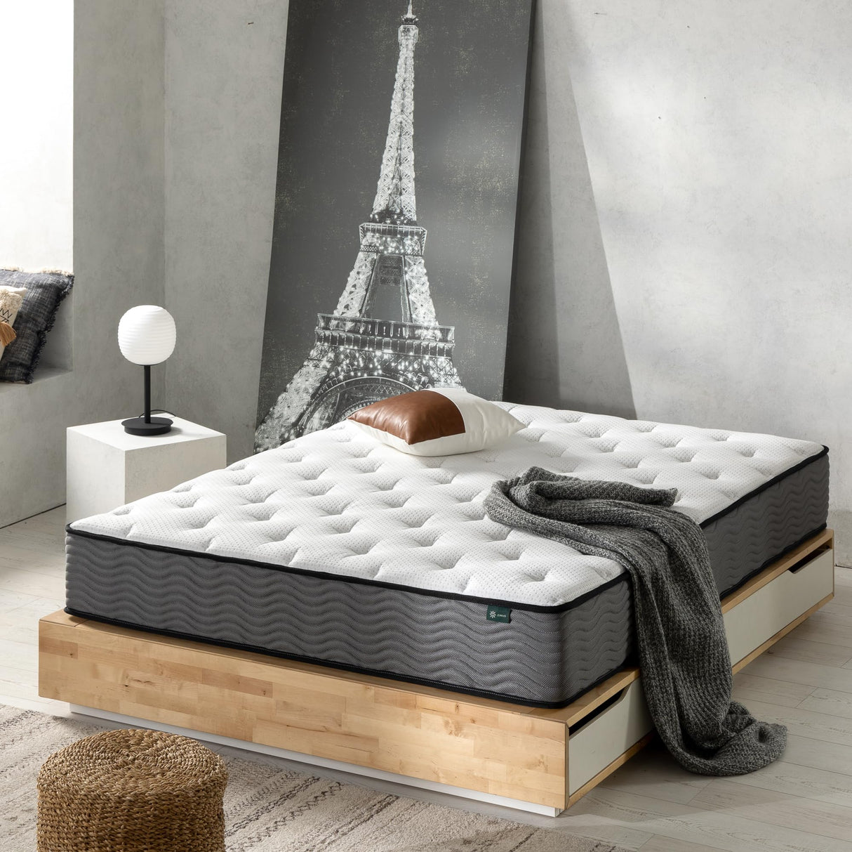 ZINUS 10 Inch True Support Hybrid Mattress [New Version], King, Fiberglass Free, Medium Feel, Motion Isolation, Certified Safe Foams & Fabric, Mattress in A Box Zinus