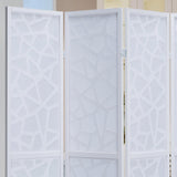 Roundhill Furniture Giyano 4 Panel Screen Room Divider, White Roundhill Furniture