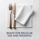 Wealuxe [24 Pack, White] 100% Polyester Soft Durable Washable Cloth Table Napkins 17 x 17 Inch Great for Restaurants, Dinners and Parties Wealuxe