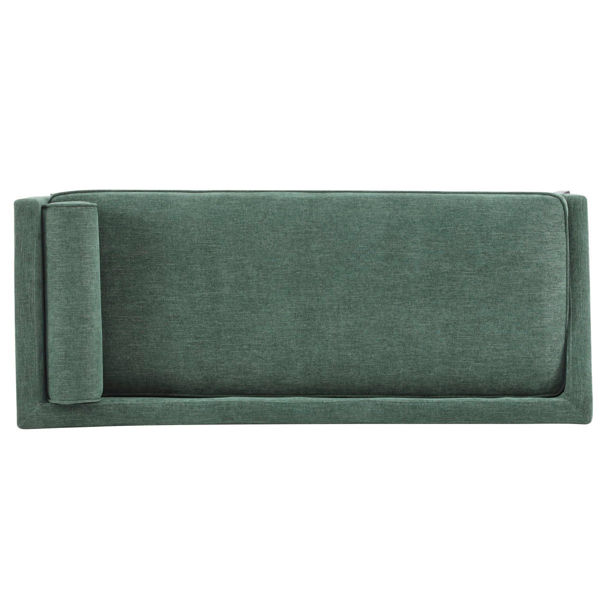 Christopher Knight Home Cagle Upholstered Loveseat Sofa with Splayed Legs, Birch Wood Frame Lounge Chair, Living Room Chaise Lounge Chair Indoor, Soft Lounge Sofa with Rolled Accent Pillow, Green Christopher Knight Home