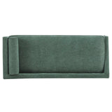Christopher Knight Home Cagle Upholstered Loveseat Sofa with Splayed Legs, Birch Wood Frame Lounge Chair, Living Room Chaise Lounge Chair Indoor, Soft Lounge Sofa with Rolled Accent Pillow, Green Christopher Knight Home